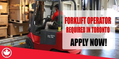 FORKLIFT OPERATOR REQUIRED IN TORONTO