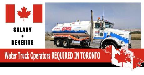 Water Truck Operators REQUIRED IN TORONTO