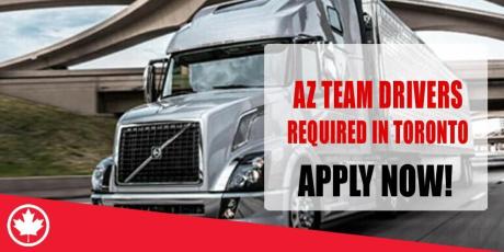 AZ TEAM DRIVERS REQUIRED IN TORONTO
