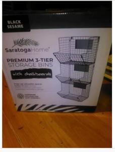 Saratoga Home Premium 3-Tiewr storage bins