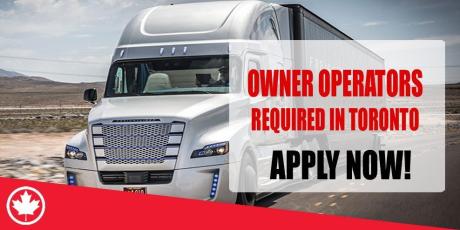 OWNER OPERATORS REQUIRED IN TORONTO