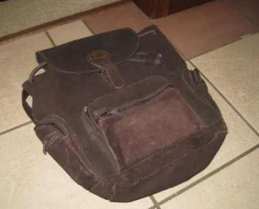 Stylish Real Leather Backpack in good condition