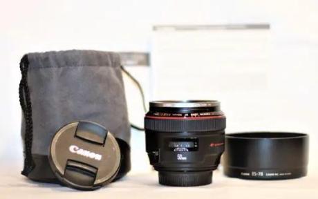 Canon EF 50mm f1.2 USM Lens + 72mm Filter