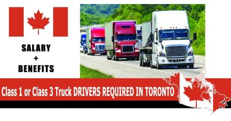 Class 1 or Class 3 Truck DRIVERS REQUIRED IN TORONTO