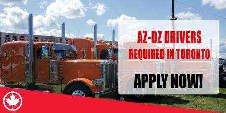 AZ-DZ DRIVERS REQUIRE IN TORONTO