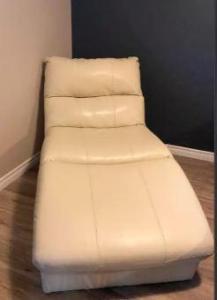 Comfy Leather Chaise Chair