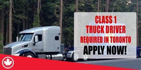 CLASS 1-TRUCK DRIVER REQUIRED IN TORONTO