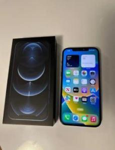 Almost new iPhone 12Pro Max, 256GB, unlocked, Pacific blue: FIRM