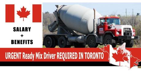 URGENT Ready Mix Driver REQUIRED IN TORONTO