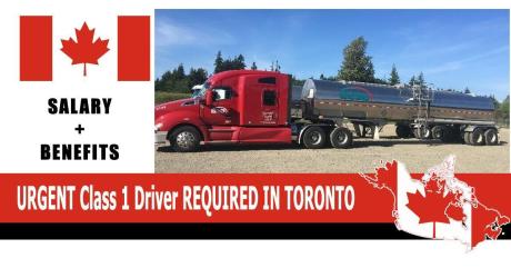 URGENT Class 1 Driver REQUIRED IN TORONTO