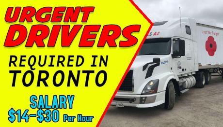 URGENT DRIVERS REQUIRED IN TORONTO