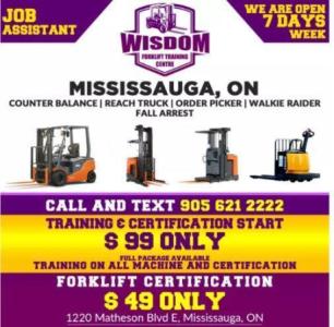 Forklift Training & License in $49 Job Assistance Available