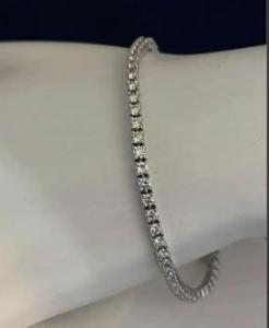 14K Gold 2.90ct.Diamond Tennis Bracelet(VVS-VS)Certified $10,975