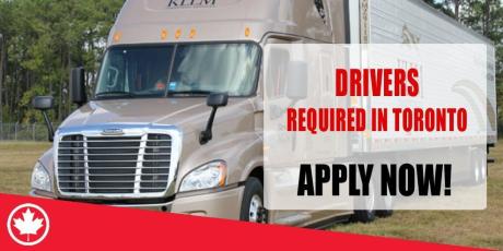 DRIVERS REQUIRED IN TORONTO