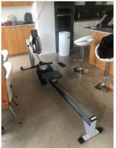 Home gym Concept2 Model D rowing machine