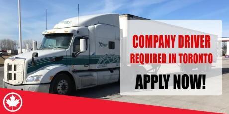 COMPANY DRIVER REQUIRED IN TORONTO