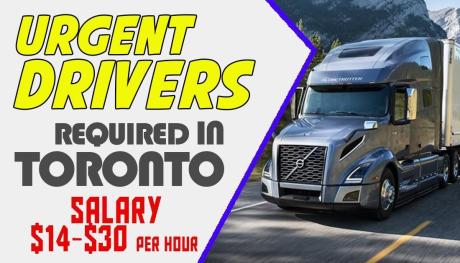 URGENT DRIVERS REQUIRED IN TORONTO