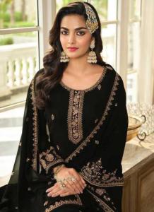 Buy Online Black Sharara Suit for Women FOR SALE