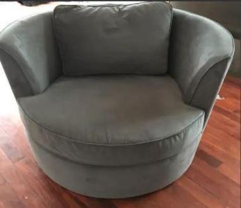 Cozy Urban Barn Nesting Chair with soft sueded fabric