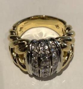 Lady's custom made gold and diamond ring - appraised at $7100