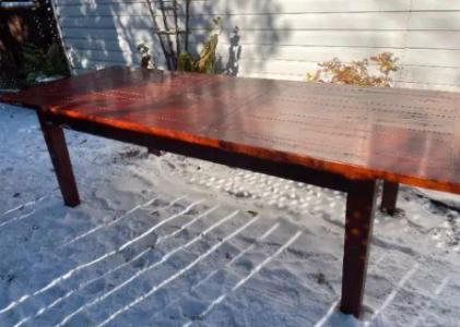 Dining table - solid oak, 7 foot extends to 8.5 feet!