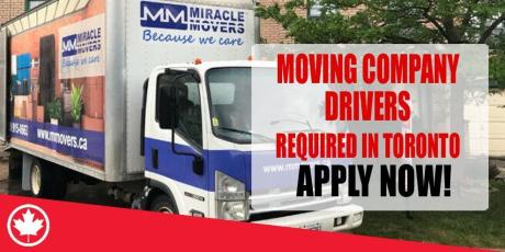 MOVING COMPANY DRIVERS REQUIRED IN TORONTO