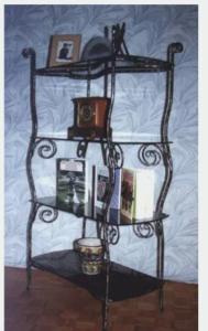 wrought iron bakers rack