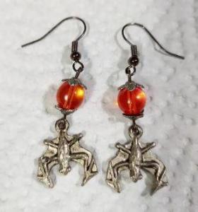Halloween Gothic beaded Charm Earrings ~Handmade!