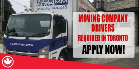 MOVING COMPANY DRIVERS REQUIRE IN TORONTO CANADA