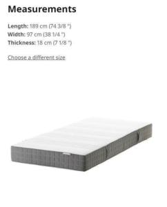 Bed frame and mattress Ikea