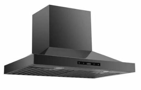 Black Stainless Steel Range Hood - 650 CFM -- 2 DESIGNS