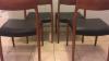 Mid century modern Niels Moller Teak and leather dining chairs
